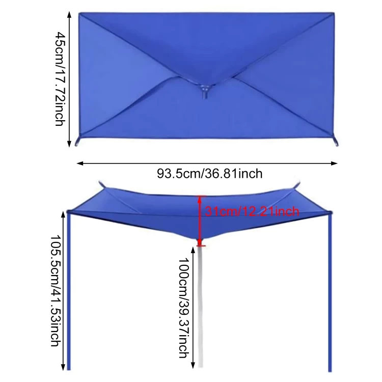 غطاء تنظيف شفاط البوتجاز مع مخرج تصريف - أزرق